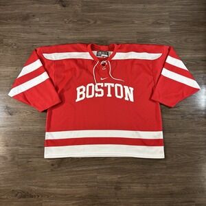 Vintage Nike Bauer Boston University Terriers NCAA Hockey Jersey Men's XL